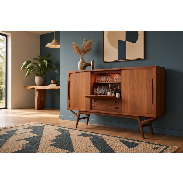 Teak Highboard by Harry Østergaard for Randers Furniture Factory, 1960s For Sale - Image 17 of 18