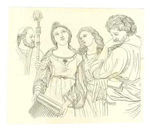 Thomas Holloway, Historical Scene, Original Etching, 1810