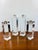 Karl Springer Vintage Karl Springer Style Chunky Clear Lucite Set of 4 Candle Holders For Sale - Image 4 of 8