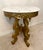 Victorian Style Oval Marble Top Gold Color Accent Table Excellent Condition Vintage For Sale - Image 9 of 10