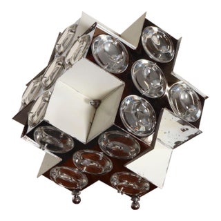 Vintage Italian Modernist "Stilkronen" Chrome Table Lamp by Oscar Torlasco For Sale