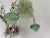 1920s C 1920 Rare Pair Green Murano Flowers Ribbon Crystal Sconces One of Kind For Sale - Image 5 of 12
