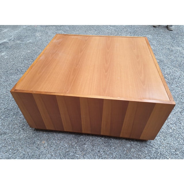 Coffee Table in Shaded National Walnut, 1980s For Sale - Image 4 of 7
