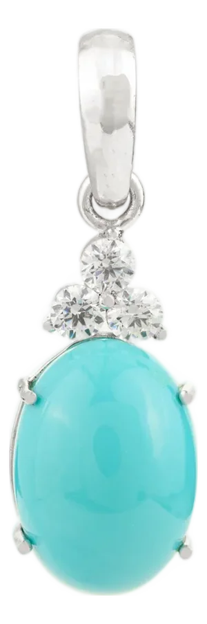 Caratandher Turquoise Pendant in Sterling Silver