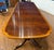Traditional Mahogany Scallop Cornered Double Pedestal Mahogany Dining Table by Leighton Hall - Showroom Sample For Sale - Image 11 of 15