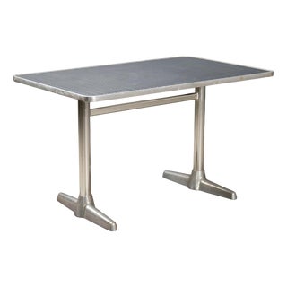 Vintage Table in Wood and Aluminum, 1960s For Sale