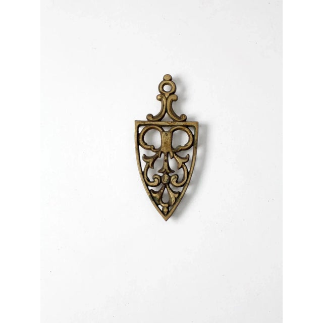 Vintage Brass Trivet For Sale - Image 4 of 7