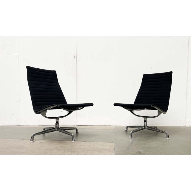 Mid-Century Modern EA 116 Aluminium Swivel Lounge Chairs by Charles & Ray Eames for Herman Miller / Vitra, 1960s, Set of 2 For Sale - Image 9 of 18