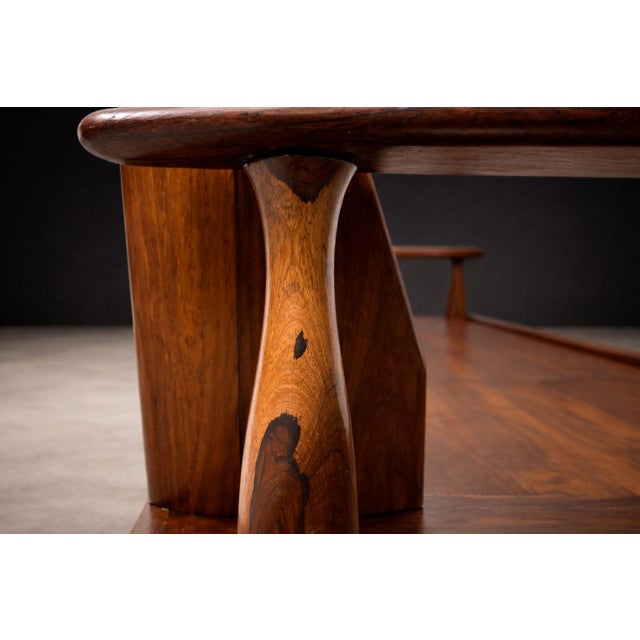 Sofa in Rosewood & Bouclé by Liceu De Artes E Ofícios, Brazilian Modern, 1960s For Sale - Image 16 of 16