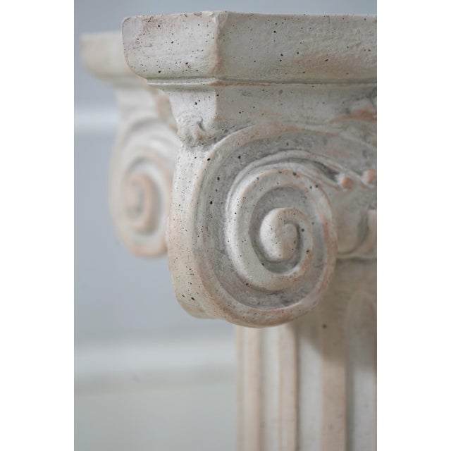 Vintage Faux Marble Column Pedestal For Sale - Image 10 of 11