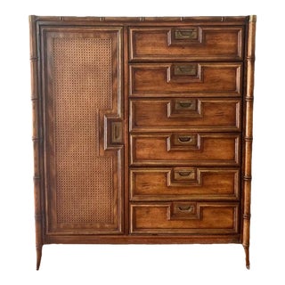 Mid 20th Century Stanley Faux Bamboo Gentleman's Chest For Sale
