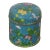 Mid 20th Century Chinese Cloisonne Turquoise Enamel Tea Caddy Trinket Box Jar Canister For Sale