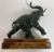 Art Deco Bronze Elephant Sculpture With Raised Trunk Made in Italy For Sale - Image 10 of 12