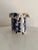 Cream Signed Studio Pottery Figural Jacket Vase – Blue & White Floral Ceramic Sculpture – Artisan Vessel For Sale - Image 8 of 10