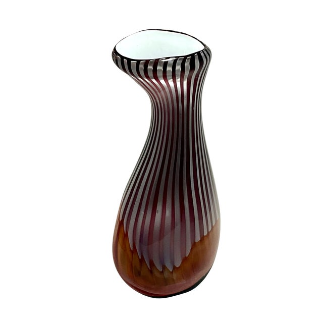 1950s 1950s AVeM Murano Hand-Blown Vase | Attributed to Anzolo Fuga | Astrale Series Italian Art Glass For Sale - Image 5 of 8