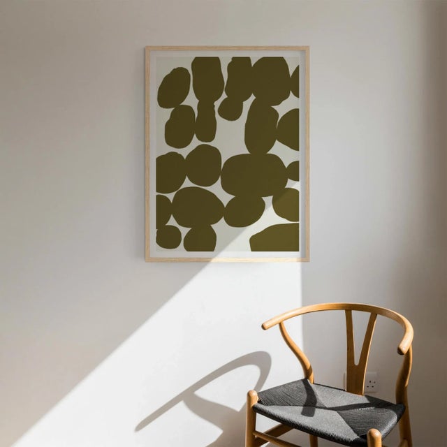 Contemporary Contemporary Abstract Khaki Giclee Print For Sale - Image 3 of 6