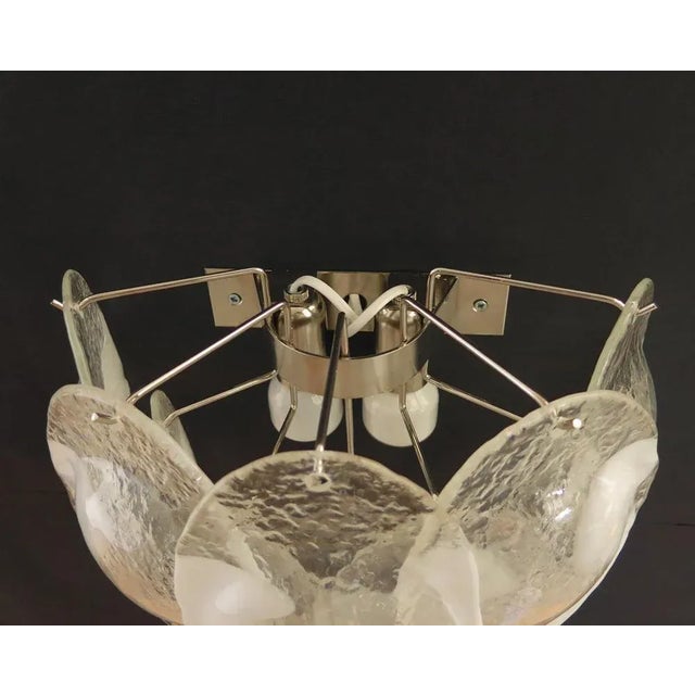 Metal Vintage Murano Glass Wall Sconces, 1970s, Set of 2 For Sale - Image 7 of 9