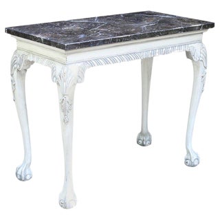 George III Style Marble Topped Console Table For Sale