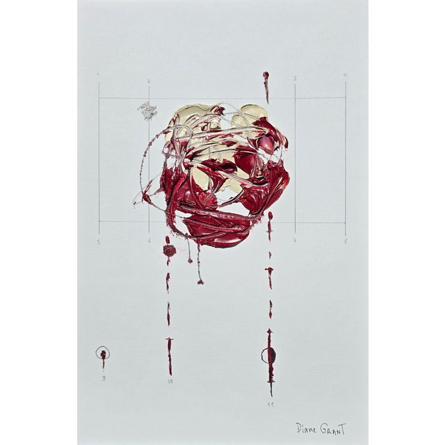 2020s Set of 6 - Cy Twombly Inspired Shadow Box Framed Botanic Oil Paintings by Diane Grant For Sale - Image 5 of 12