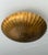 Metal Handmade Brass Flush Mount Ceiling Light, Raw Brass Scalloped Fixture for Bedroom, Hallway & Living Room For Sale - Image 7 of 14