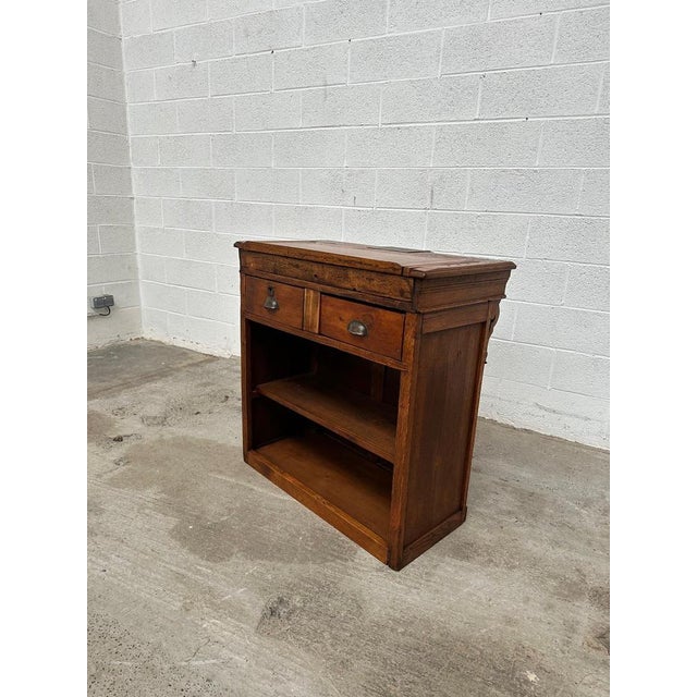 Wood Late 19th Century Oak Reception Desk For Sale - Image 7 of 13