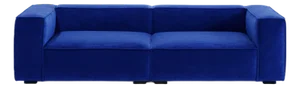 Arraigo Sofa in Blue Velvet by Moanne