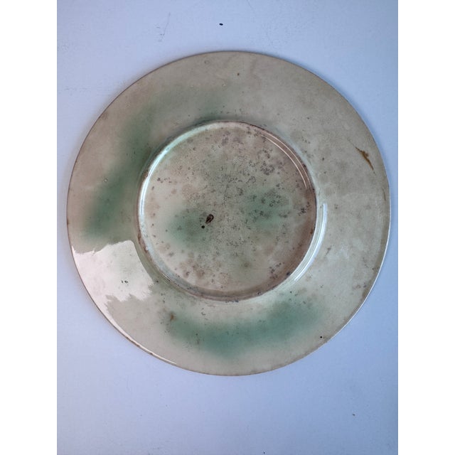 Early 20th Century French Majolica Butterfly Plate For Sale - Image 5 of 7