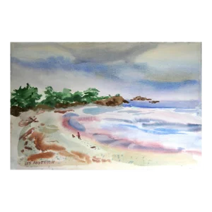 Beach Walk With a Friend Figurative by Les Anderson