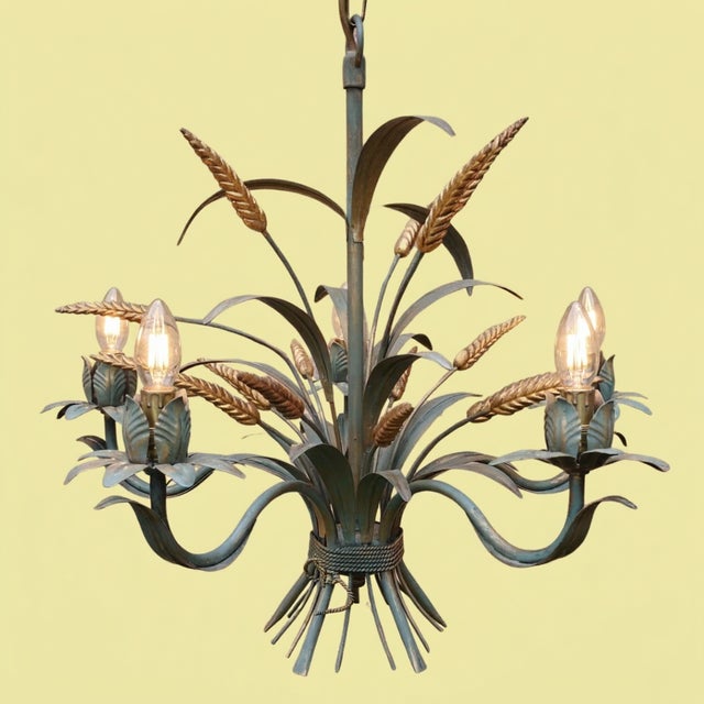 Epis de Blé Pendant Chandelier by Maison Masca, circa 1970 For Sale - Image 18 of 18