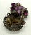 Western Germany Purple Rhinestone Enamel Parure Set Bracelet Earrings Lavender For Sale In Los Angeles - Image 6 of 6