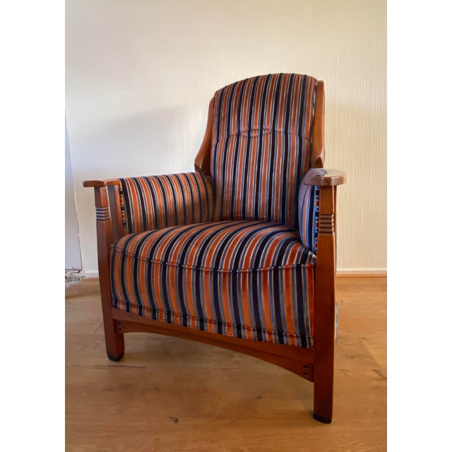 Set of Art Deco Style Lounge Chair with Footstool by Schuitema For Sale - Image 10 of 16