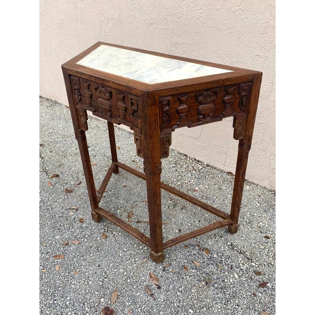19th Century Mint Style Hard Wood Chinese Console Table For Sale - Image 4 of 13
