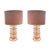 Metal Table Lamps with Pink Murano Discs, 1980s, Set of 2 For Sale - Image 7 of 7
