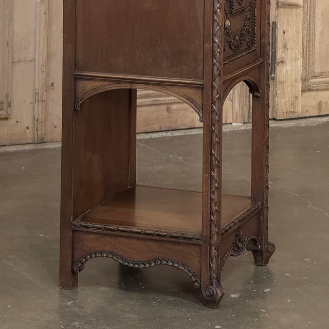 19th Century French Louis XVI Walnut Nightstand For Sale - Image 11 of 18