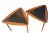 Pair of 1960s Danish Modern Teak Triangle End Tables With Black Laminate For Sale - Image 12 of 13
