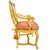 Early 20th Century Venetian Yellow Wood Upholstered Accent Armchairs - A Pair For Sale - Image 4 of 12