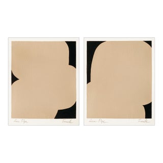 Abstract Gouache Original Painting, Set of 2 For Sale