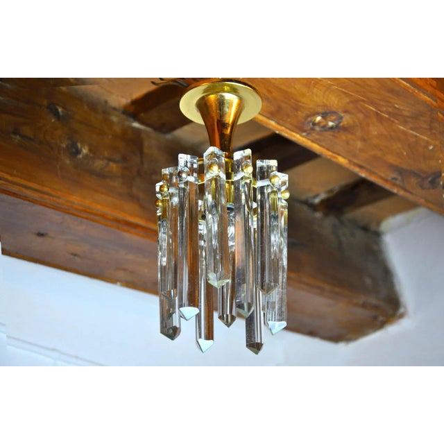 Gold German Kinkeldey Glass Ceiling Light, 1970s For Sale - Image 8 of 8