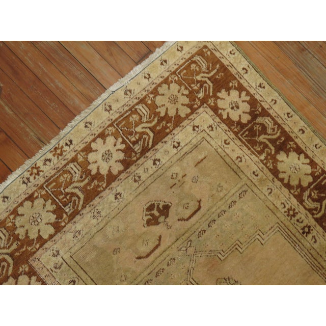 1940s 1940s Soft Pink Salmon Oushak Rug - 3'6" x 4'8" For Sale - Image 5 of 6