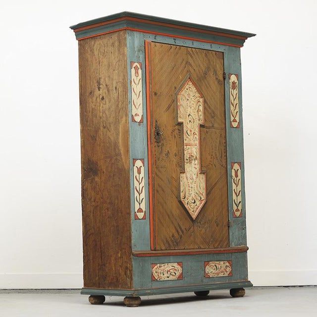 Painted Bridal Cupboard, 1788 For Sale - Image 12 of 17