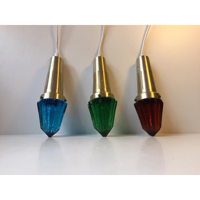 Modern Icicle Pendant Lights by Vitrika, 1960s, Set of 3 For Sale - Image 10 of 10