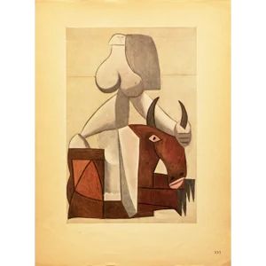 1946 After Pablo Picasso "The Kidnapping of Europe", Period Second Edition Offset Lithograph