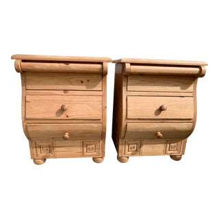 Late 19th Century Antique English Pine Nightstands - a Pair For Sale