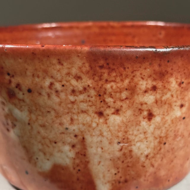 Vintage Japanese Modernist Wood-Fired Shino Ware Vessel With Handles, Signed For Sale - Image 9 of 9