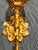 French 19th Century French Gilt Metal Wall Sconce With Amber Glass Hurricane For Sale - Image 3 of 4