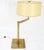 Metal MId Century Modern Solid Bronze or Brass Adjustable Arm Table Lamp w/ Shade MINT For Sale - Image 7 of 12