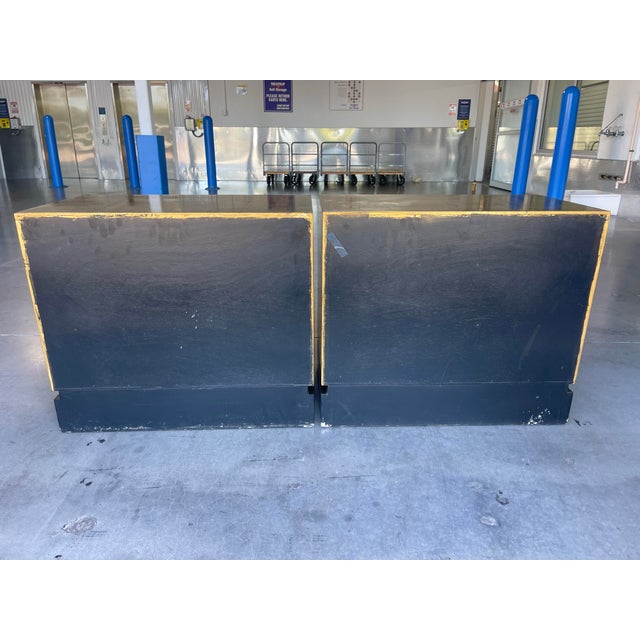 70s Gilt Low Chests / Nightstands, a Pair, in the Style of Karl Springer, Modern Hollywood Regency, Asian Inspired For Sale - Image 9 of 16