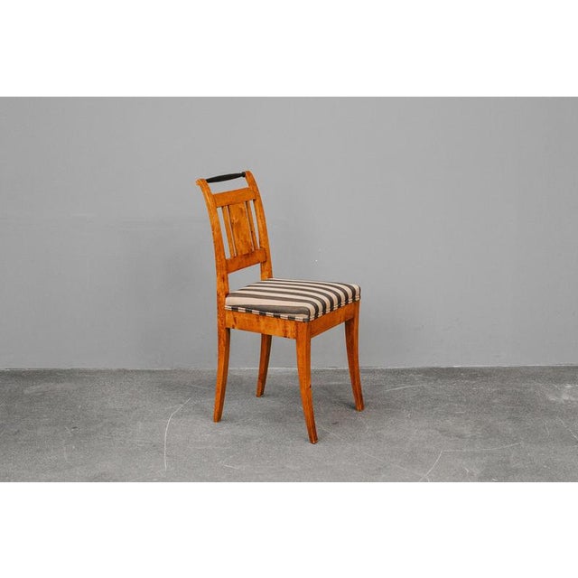 19th Century Biedermeier Chairs in Birch, Set of 6 For Sale - Image 4 of 18
