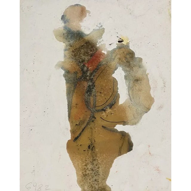 Figures'' is an original watercolor drawing on ivory-colored paper by Anonymous Artist of XX Century. Very good...
