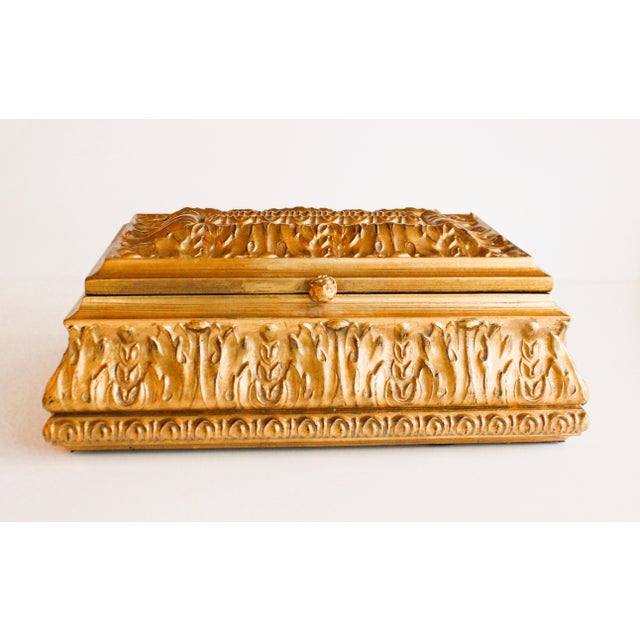 Bombay Italian Style Art Nouveau, Rococo Carved Jewerly Box For Sale - Image 4 of 5